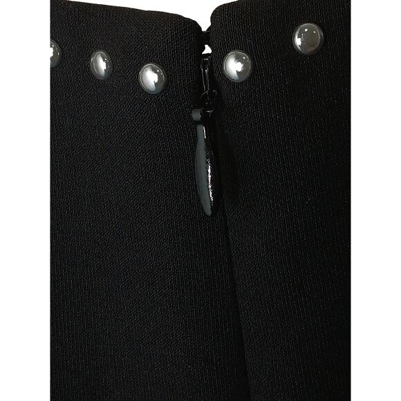 LIKELY Black Sheath Dress Size 0 Studded Sleeveless Mini Cocktail Party - Picture 12 of 15